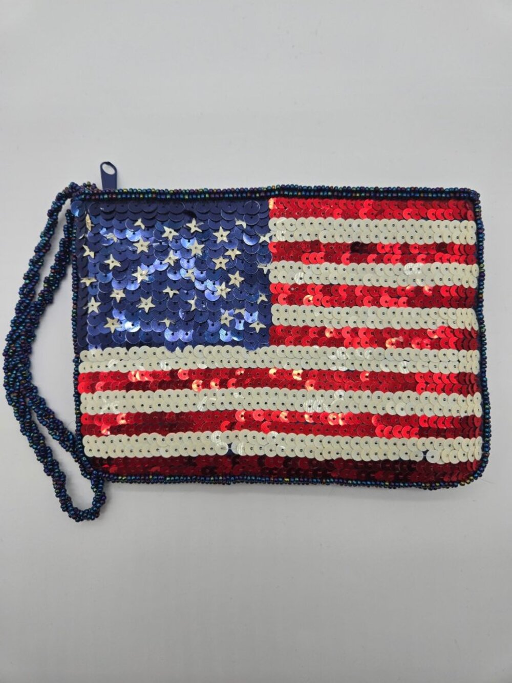 Special Occasions Beaded Sequin American Flag Wristlet 4th of July
